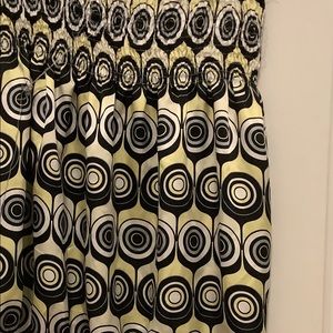 With Love small strapless yellow black and white loose tube top